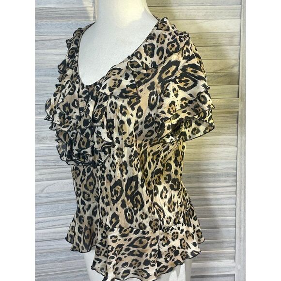 Allison Taylor Med Animal Print Top - Picture 14 of 14